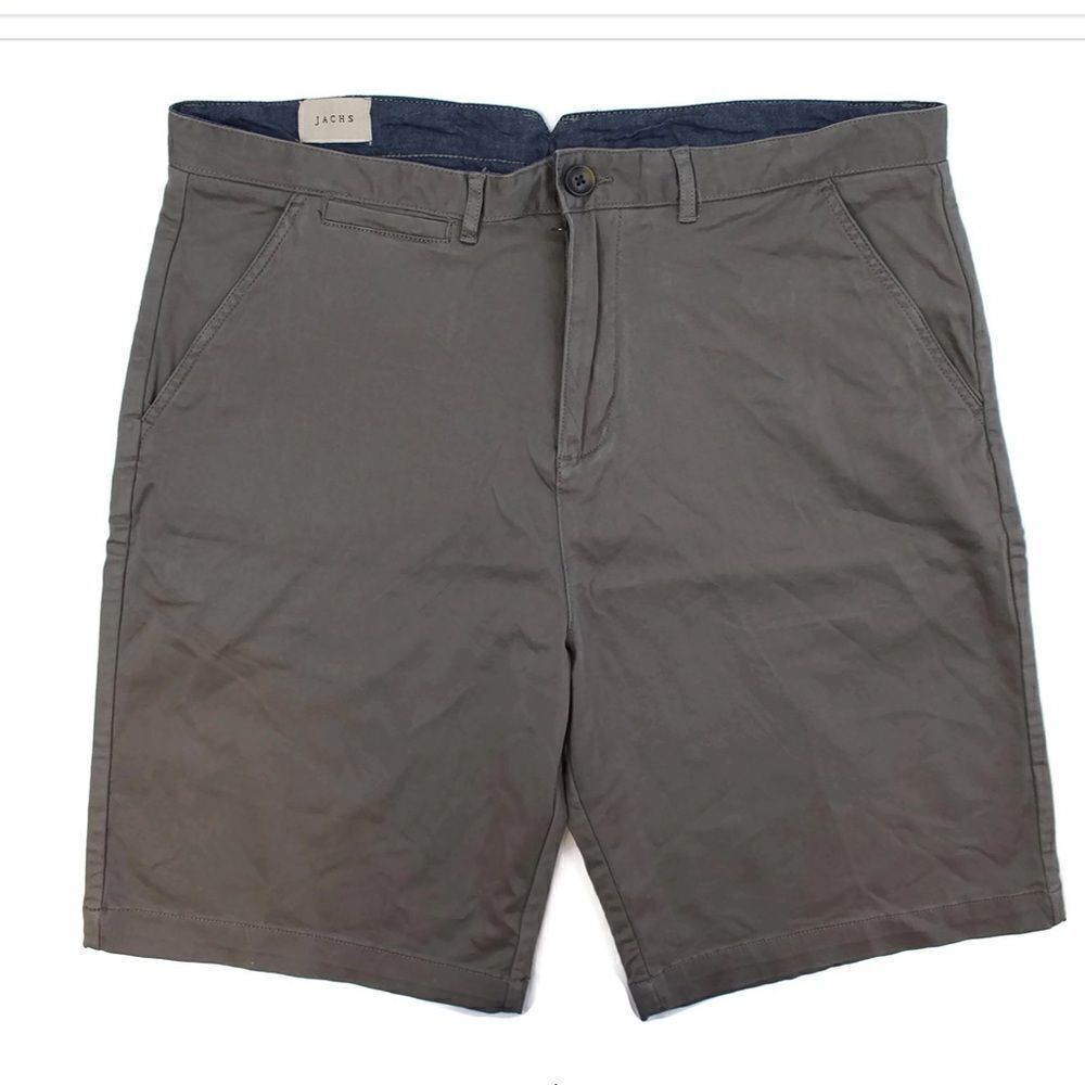 NWT Jachs Men's Flat Front Shorts Grey Sz 38